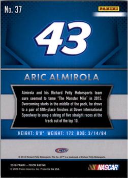 2016 Panini Prizm #37 Aric Almirola Back