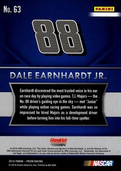 2016 Panini Prizm #63 Dale Earnhardt Jr.'s Car Back