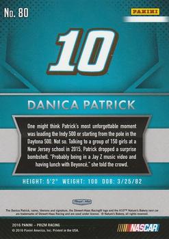 2016 Panini Prizm #80 Danica Patrick Back