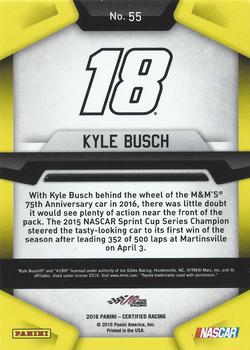 2016 Panini Certified #55 Kyle Busch Back