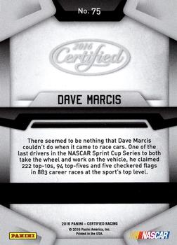 2016 Panini Certified #75 Dave Marcis Back