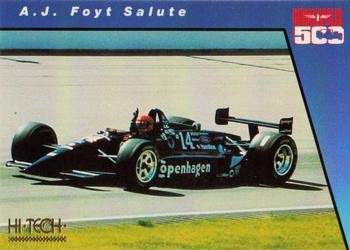 1994 Hi-Tech Indianapolis 500 #38 A.J. Foyt Salute Front