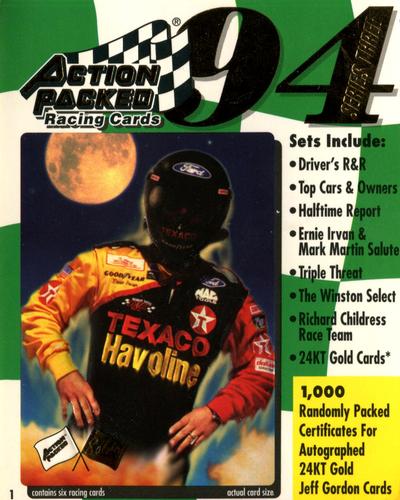 1994 Action Packed - Series 3 Oversize Pack Covers #1 Ernie Irvan Front