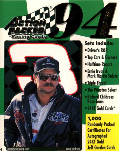 1994 Action Packed - Series 3 Oversize Pack Covers #4 Dale Earnhardt Front