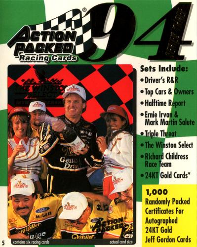 1994 Action Packed - Series 3 Oversize Pack Covers #5 Rusty Wallace Front