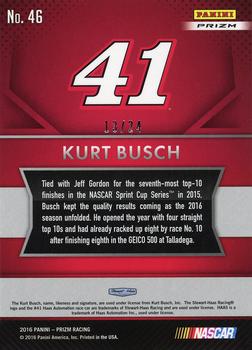 2016 Panini Prizm - Rainbow Prizm #46 Kurt Busch's Car Back