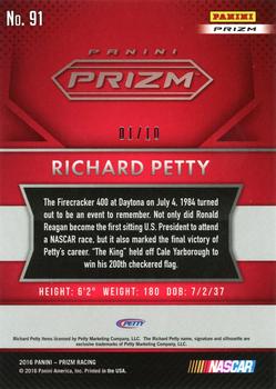 2016 Panini Prizm - Gold Prizm #91 Richard Petty Back