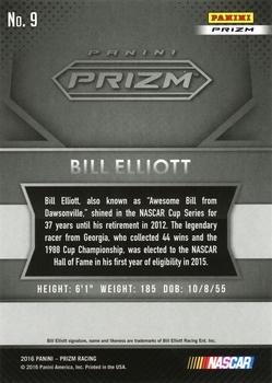 2016 Panini Prizm - Prizm #9 Bill Elliott Back