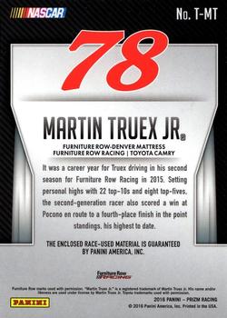 2016 Panini Prizm - Race Used Tire #T-MT Martin Truex Jr. Back