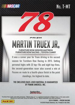 2016 Panini Prizm - Race Used Tire Green Flag Prizm #T-MT Martin Truex Jr. Back