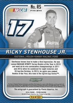 2016 Panini Prizm - Driver Signatures Prizm #RS Ricky Stenhouse Jr. Back