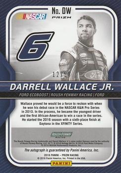 2016 Panini Prizm - Driver Signatures Red Flag Prizm #DW Darrell Wallace Jr. Back
