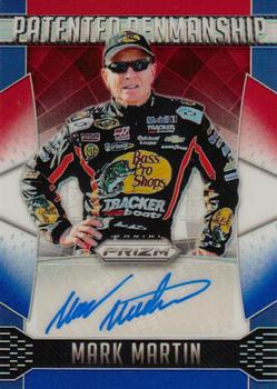 2016 Panini Prizm - Patented Penmanship Red White and Blue Prizm #PP-MM Mark Martin Front