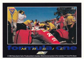 1994 Futera Adelaide F1 Grand Prix #98 Formula One Magic Back