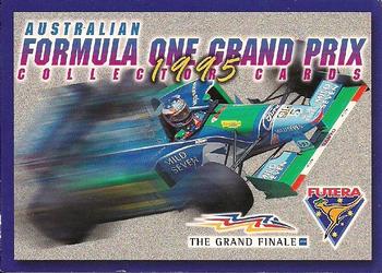 1995 Futera Australian Formula One Grand Prix #1 Header Card Front