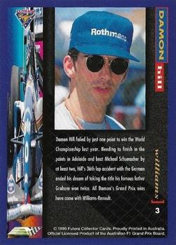 1995 Futera Australian Formula One Grand Prix #3 Damon Hill Back