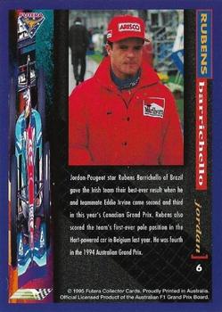 1995 Futera Australian Formula One Grand Prix #6 Rubens Barrichello Back