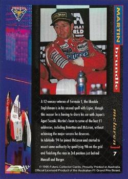 1995 Futera Australian Formula One Grand Prix #7 Martin Brundle Back