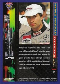 1995 Futera Australian Formula One Grand Prix #11 Heinz-Harald Frentzen Back