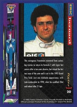 1995 Futera Australian Formula One Grand Prix #20 Eric Bernard Back