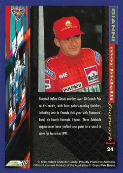 1995 Futera Australian Formula One Grand Prix #24 Gianni Morbidelli Back