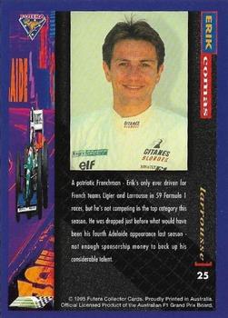 1995 Futera Australian Formula One Grand Prix #25 Erik Comas Back