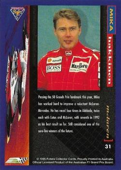 1995 Futera Australian Formula One Grand Prix #31 Mika Hakkinen Back