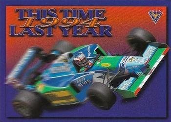 1995 Futera Australian Formula One Grand Prix #36 This Time Last Year Front