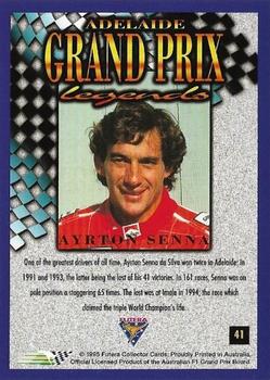 1995 Futera Australian Formula One Grand Prix #41 Ayrton Senna Back