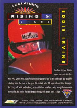 1995 Futera Australian Formula One Grand Prix #86 Eddie Irvine Back