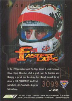 1995 Futera Australian Formula One Grand Prix - Fastest Laps #FL 6 Nigel Mansell Back