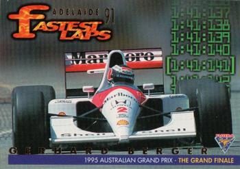 1995 Futera Australian Formula One Grand Prix - Fastest Laps #FL 7 Gerhard Berger Front