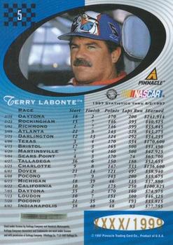 1997 Pinnacle Totally Certified - Platinum Blue Promo #5 Terry Labonte Back
