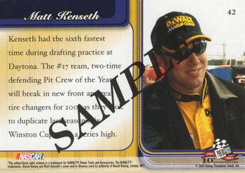 2003 Press Pass Premium - Beckett Samples #42 Matt Kenseth's Car Back
