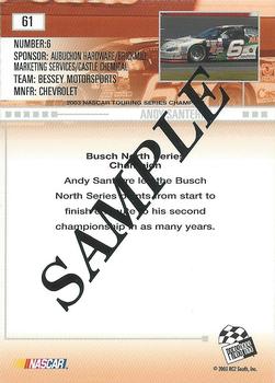 2004 Press Pass - Beckett Samples #61 Andy Santerre Back