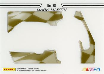 2016 Panini Torque - Clear Vision Gold #38 Mark Martin Back