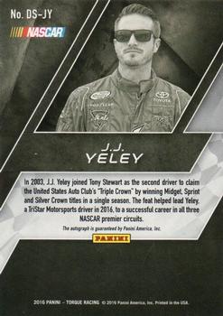 2016 Panini Torque - Driver Scripts Red #DS-JY J.J. Yeley Back