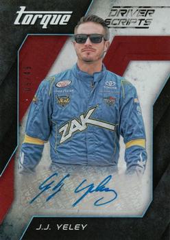 2016 Panini Torque - Driver Scripts Red #DS-JY J.J. Yeley Front