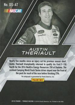 2016 Panini Torque - Driver Scripts Checkerboard #DS-AT Austin Theriault Back