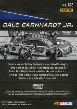 2016 Panini Torque - Gas N Go Gold #GG8 Dale Earnhardt Jr. Back