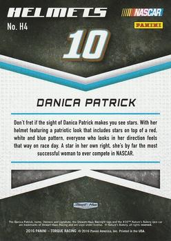 2016 Panini Torque - Helmets Blue #H4 Danica Patrick Back
