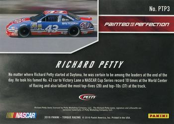 2016 Panini Torque - Painted to Perfection Blue #PTP3 Richard Petty Back