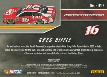 2016 Panini Torque - Painted to Perfection Blue #PTP17 Greg Biffle Back