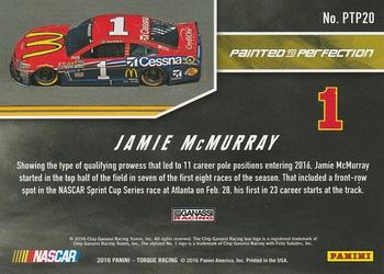 2016 Panini Torque - Painted to Perfection Blue #PTP20 Jamie McMurray Back