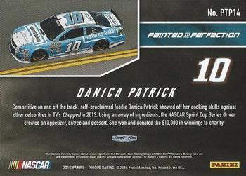 2016 Panini Torque - Painted to Perfection Red #PTP14 Danica Patrick Back