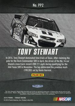 2016 Panini Torque - Pole Position Red #PP2 Tony Stewart Back