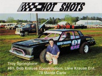 1991 Hot Shots #1288 Troy Springborn Front
