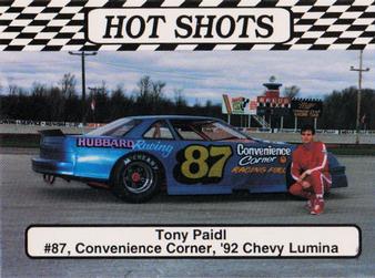 1992 Hot Shots #1515 Tony Paidl Front