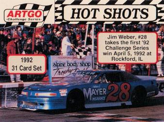 1992 Hot Shots ARTGO #1415 Jim Weber Front