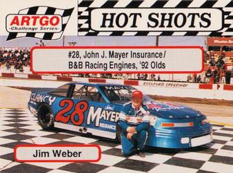 1992 Hot Shots ARTGO #1418 Jim Weber Front
